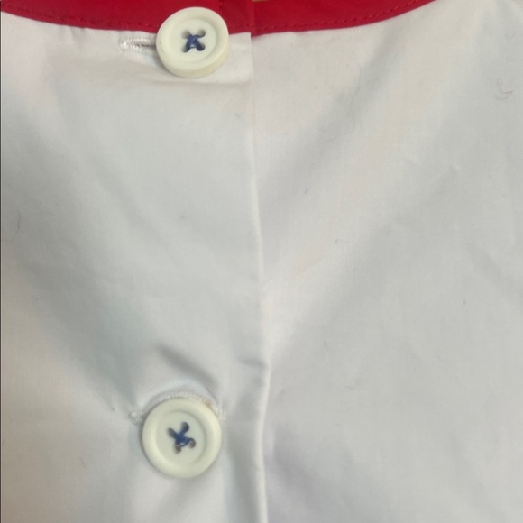 The Beaufort Bonnet Company White Dress with Blue Stars and Red Trim - Picture 6 of 6